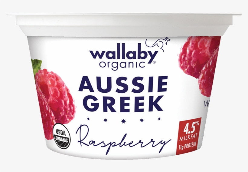 Wallaby Raspberry Organic Whole Milk Greek Yogurt - Wallaby Yogurt, transparent png
