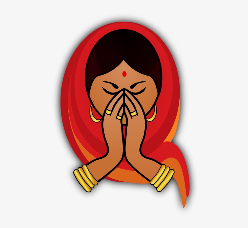 Indian Cuisine Namaste Download Drawing - Namaste Clipart, transparent png