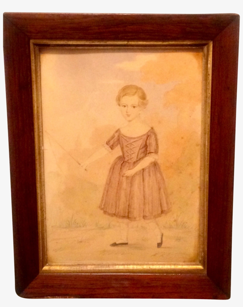 Georgian Watercolor Of Young Girl - Watercolor Painting, transparent png