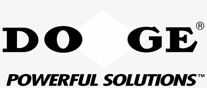 Dodge Powerful Solutions Logo Black And White - Dodge, transparent png
