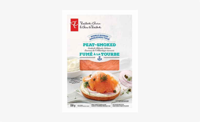 Pc® Double Smoked Peat-smoked Scottish Atlantic Salmon - President's Choice Smoked Salmon, transparent png