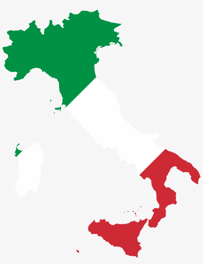 Image Library Library Clipart Italy - Flag Map Of Italy, transparent png