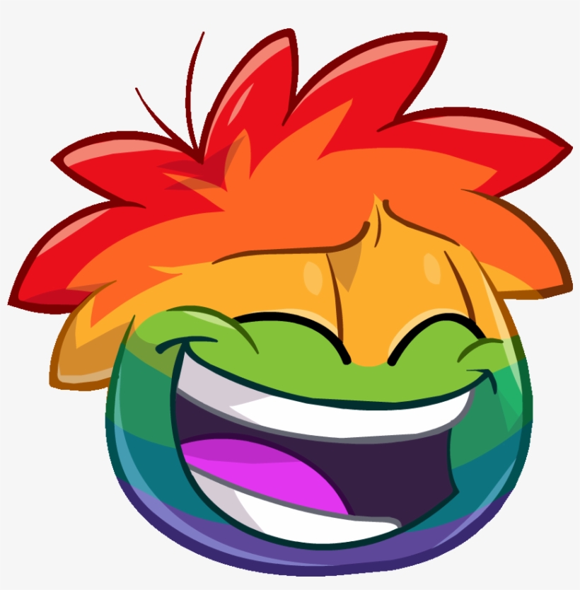 Rainbowp1 - Club Penguin Island Emote, transparent png
