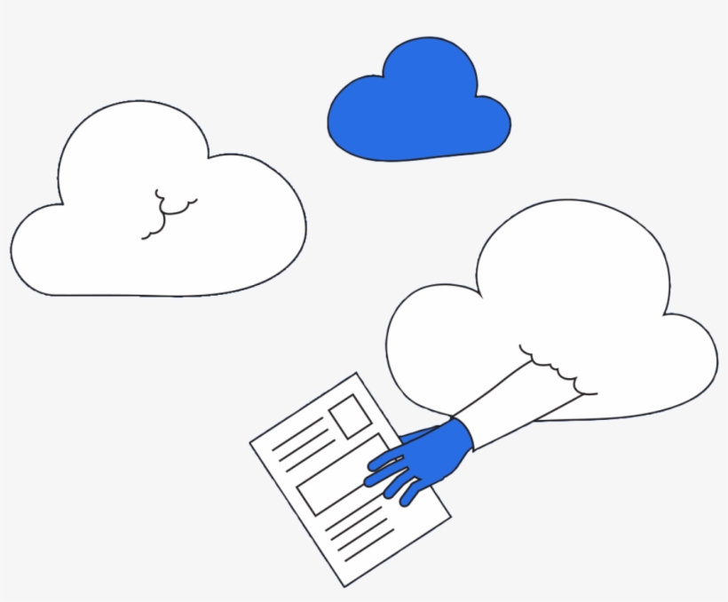 Hand Grabbing Doc From Cloud Transparent - Computer File, transparent png