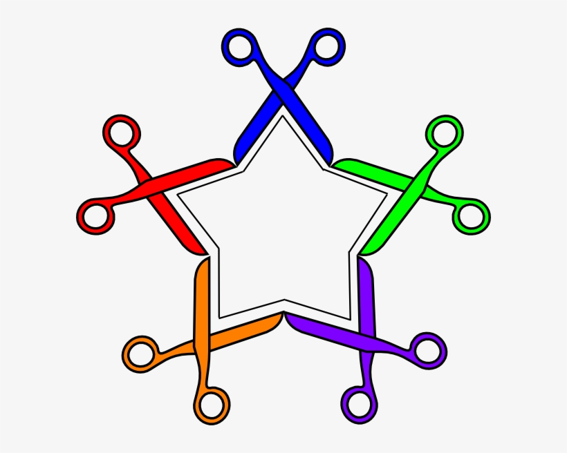 Scissor Star Clip Art - Scissor Star, transparent png