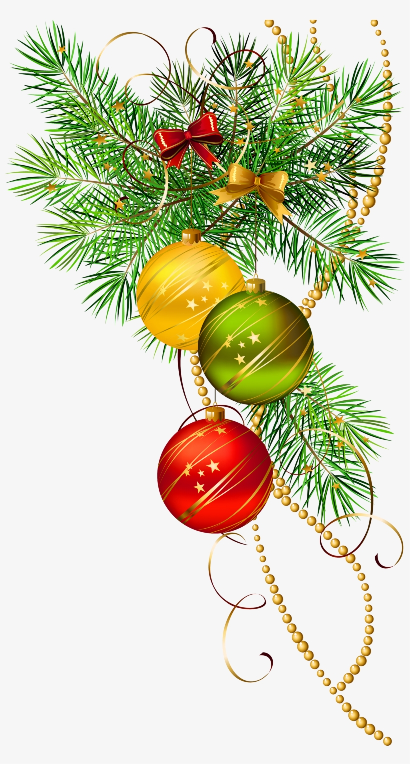 Branch Clipart Christmas - Christmas Balls Clip Arts, transparent png