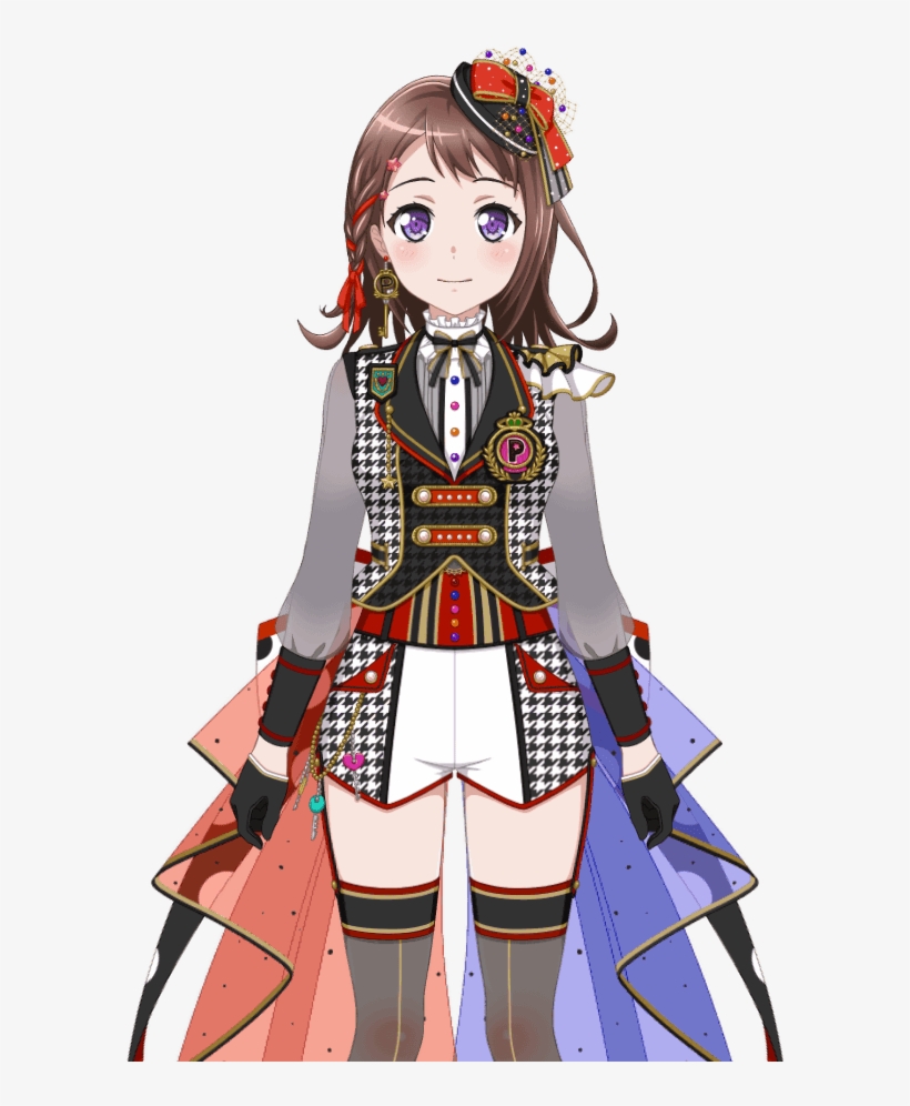 Look Up At The Starry Sky Live2d Model - Poppin Party Double Rainbow, transparent png