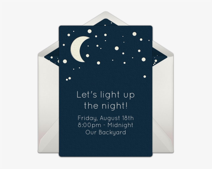 Starry Night Sky Online Invitation - Baby Shower, transparent png