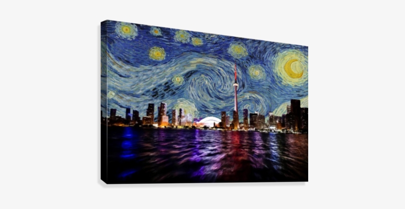 Starry Night Toronto Canada Canvas Print - Van Gogh Starry Night, transparent png