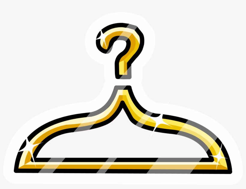 Golden Hanger Pin Icon - Club Penguin Gold Pin, transparent png