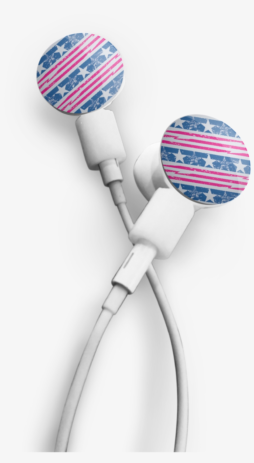 Earbuds Stars And Stripes Dekaslides - Apple Earbuds, transparent png