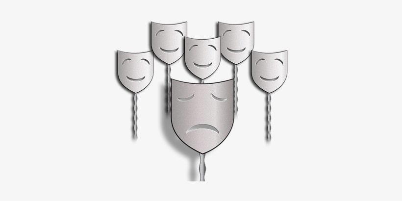 Masks Faces Mourning Joy Bullying Exclusio - Mobbing, transparent png