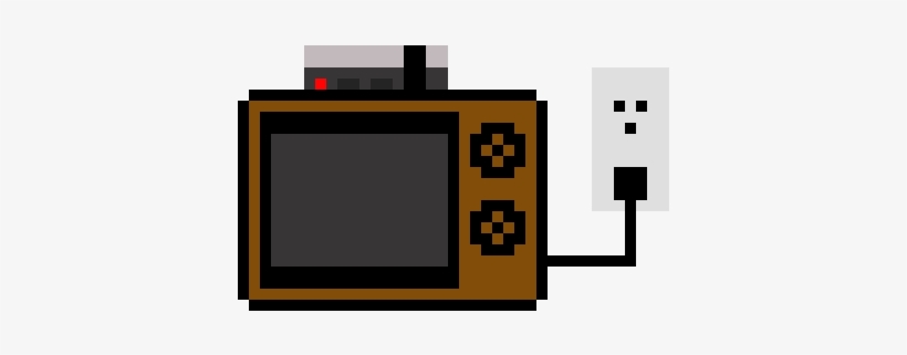 Old Tv W/nes Pluggued In The Wall Of The Nothing - Television, transparent png