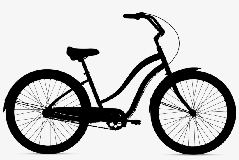 Trek Matte Black Beach Cruiser, transparent png