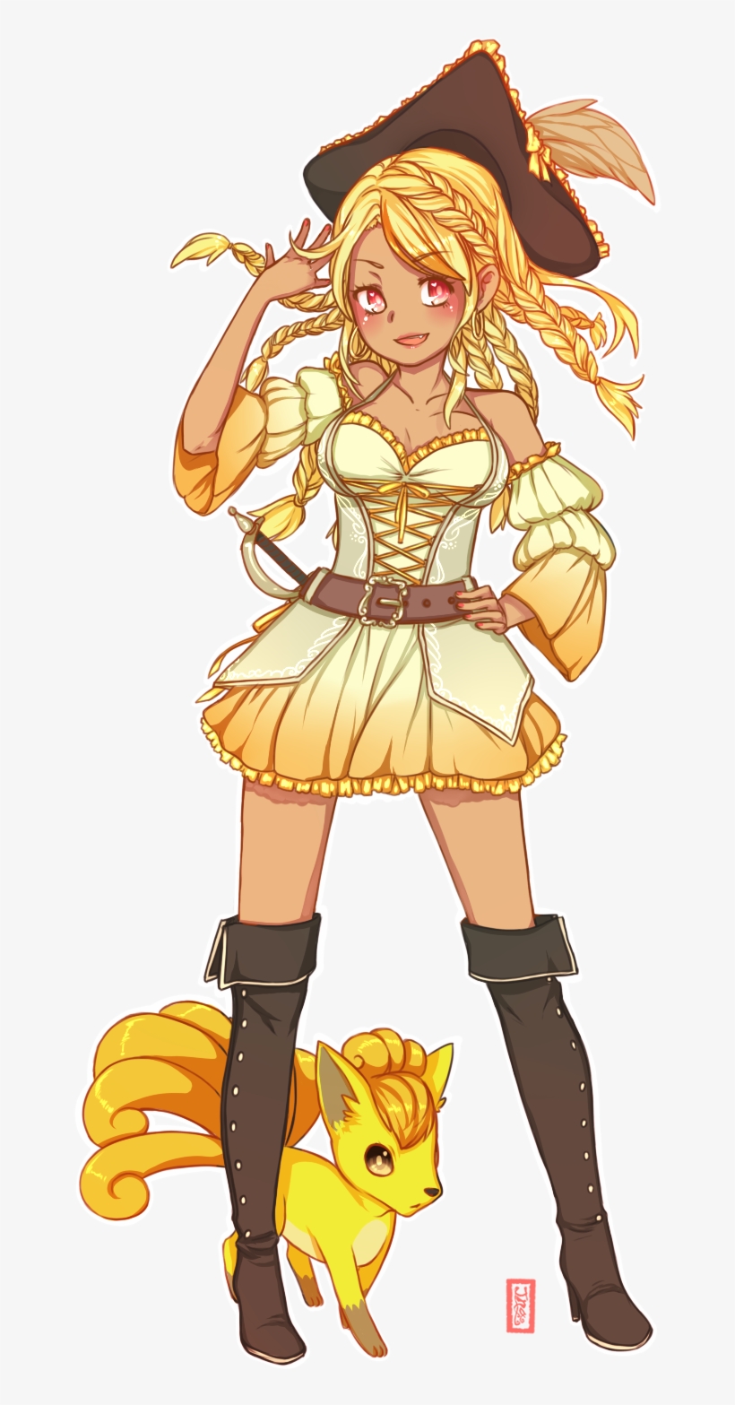 Custom Ninetales Gijinka By Inanagi, transparent png