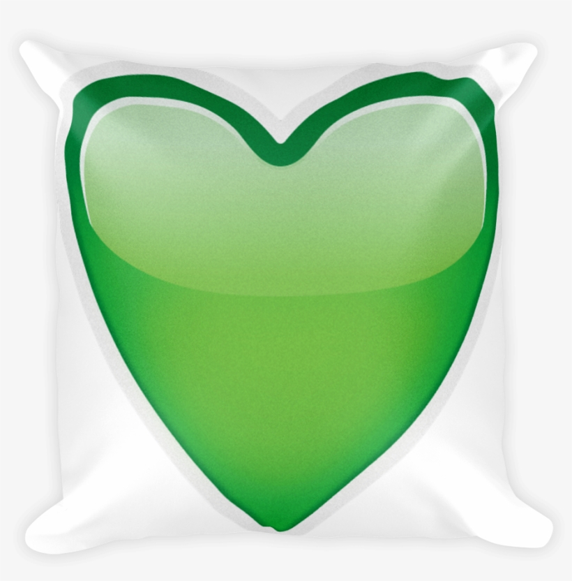 Emoji Pillow Green Heart Just Emoji Png Transparent, transparent png