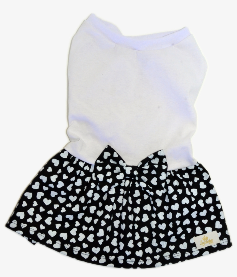 Vestido De Malha Branca Saia Coração, transparent png