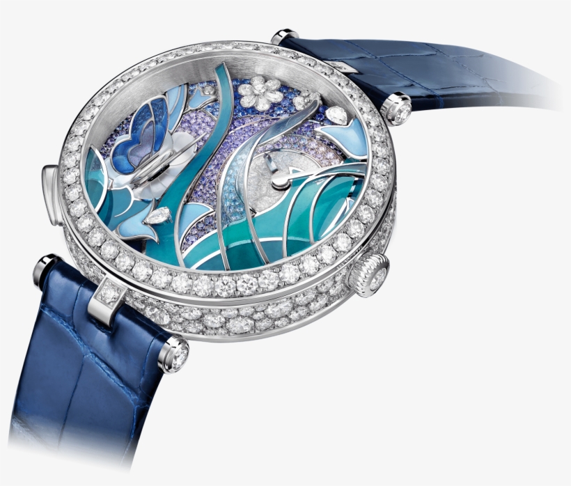 Lady Arpels Papillon Automate Watch,shiny Alligator,, transparent png