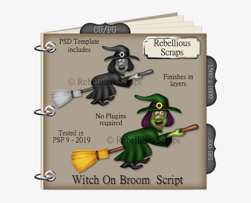 Witch On Broom, transparent png