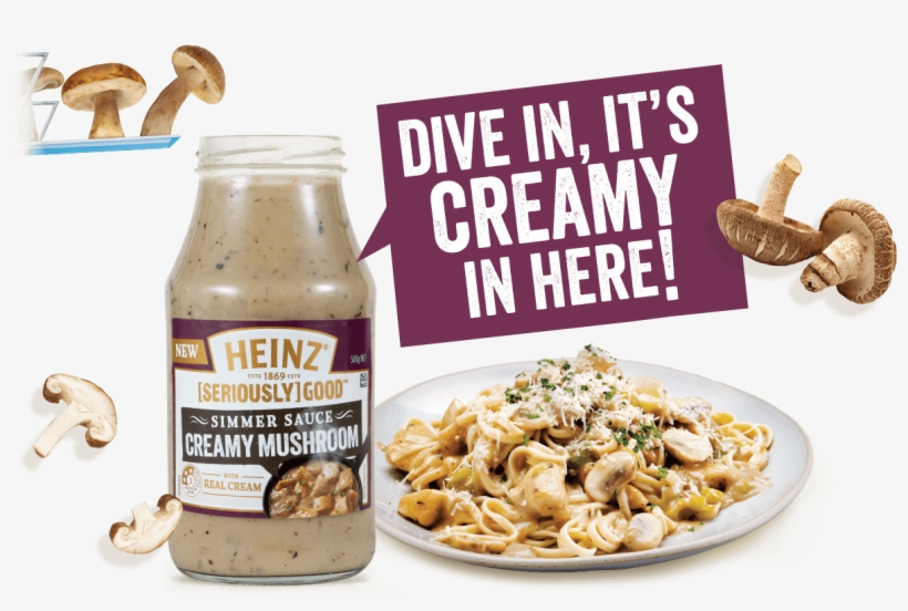 Heinz Seriously Good Creamy Mushroom Simmer Sauce, transparent png