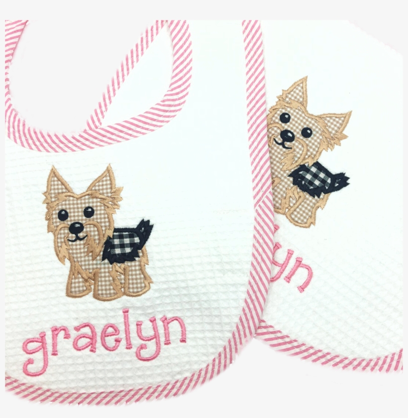Pink Seersucker Bib And Burp Cloth Set, transparent png