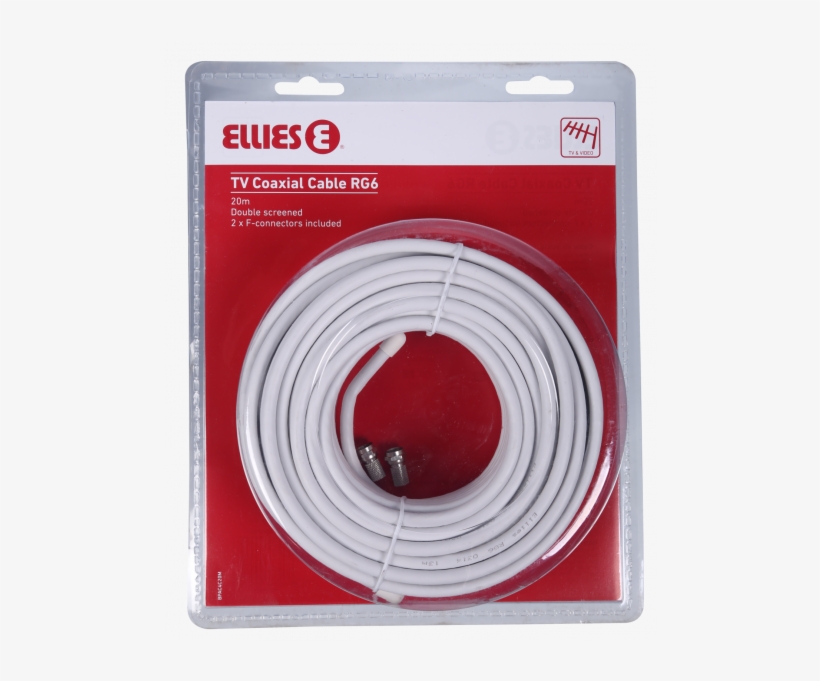 Ellies Tv Coaxial Cable 20m Rg6, transparent png
