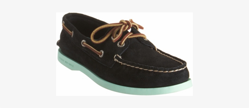 Sperry Top-sider Classic Boat Shoe In Black W/ Mint, transparent png