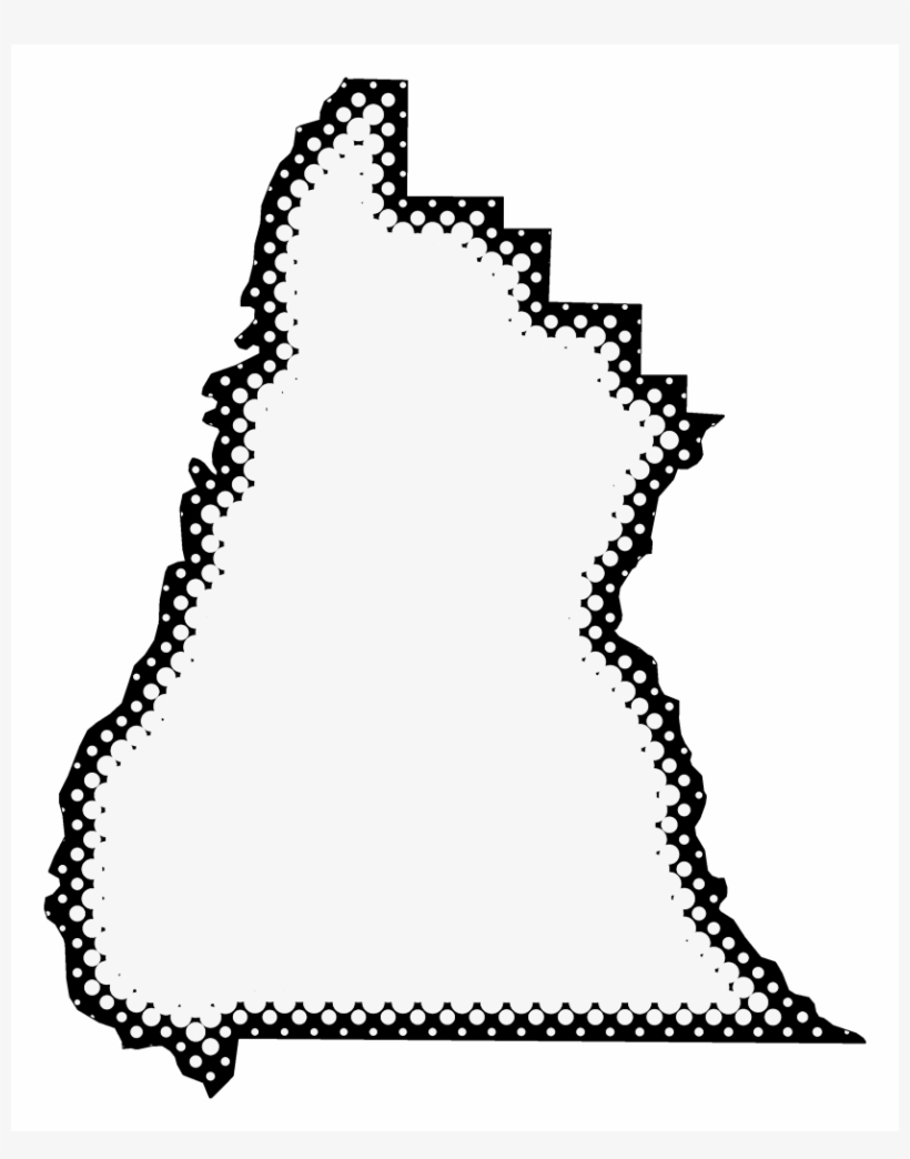 A Map Of Liberty With Dots Reversed Out Of A Black, transparent png