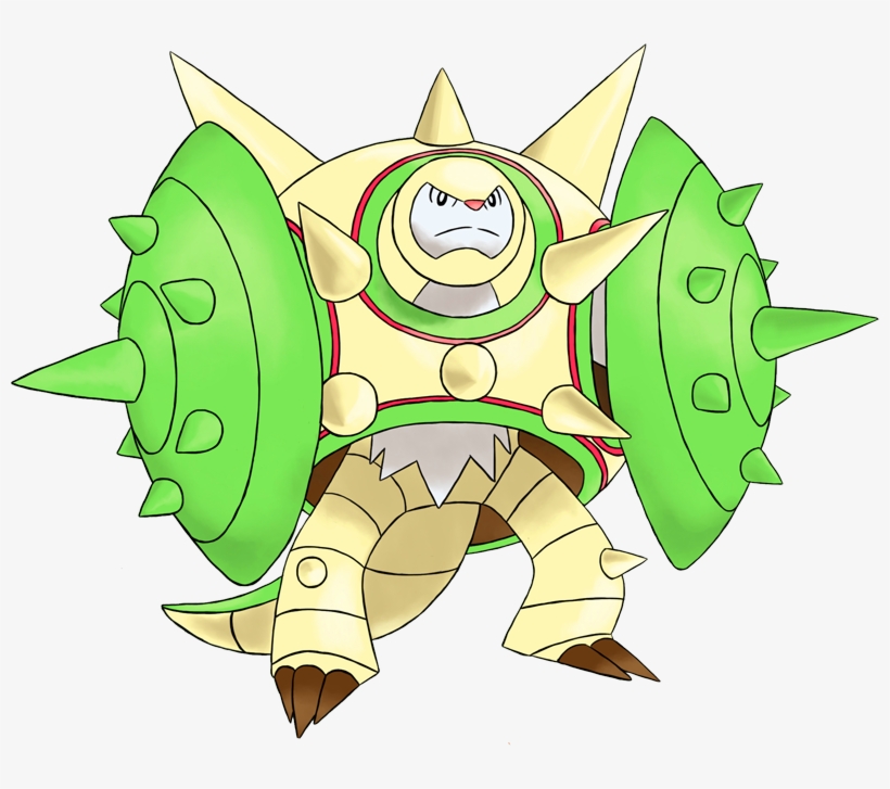 Pokemon 10654 Shiny Mega Chesnaught Shield Pokedex, transparent png