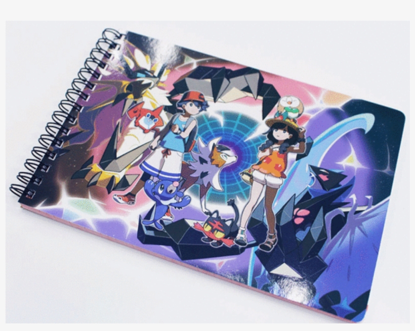 New *pokecen* Ultra Sun & Ultra Moon Goods ~ A5 Ringed, transparent png