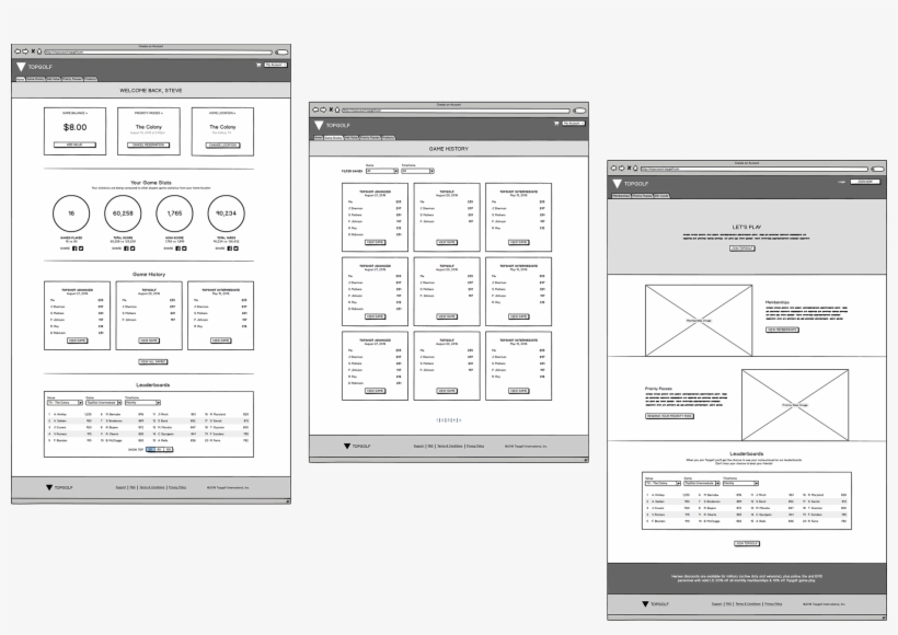 Topgolf Wireframes, transparent png