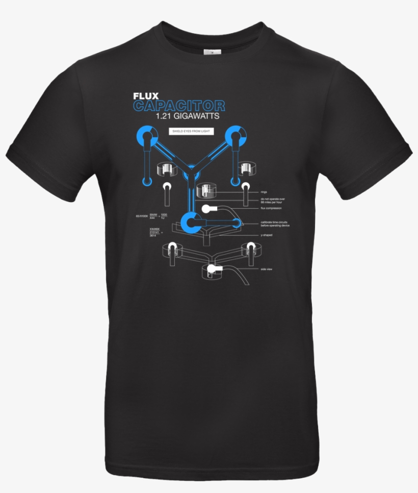 Flux Capacitor T-shirt B&c Exact, transparent png