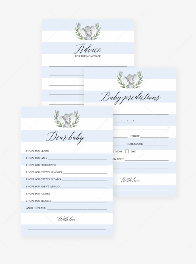 Elephant Baby Shower Printable Games By Littlesizzle, transparent png