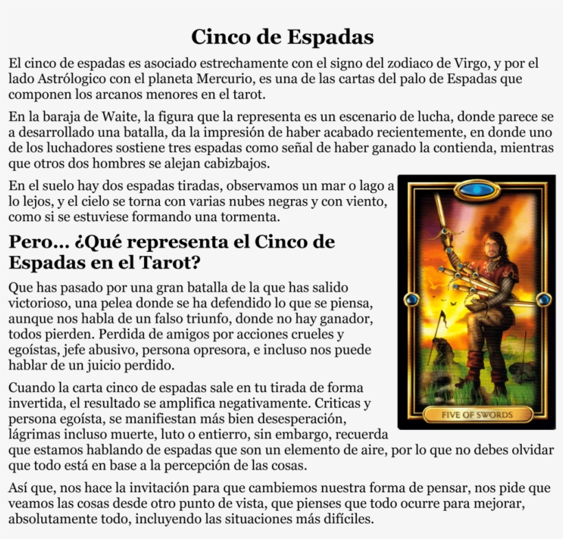 05 Cinco De Espadas, transparent png