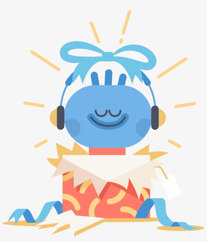 Character In Gift Box, transparent png