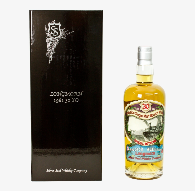 Longmorn 30 Jahre 1981 Silver Seal 50,3% 0,7l, transparent png