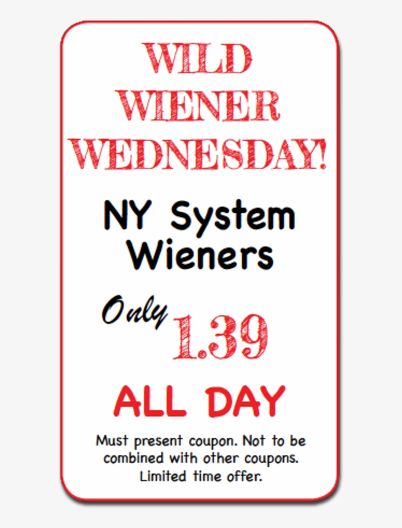 Ny System Wieners All Day At A Special Price, transparent png