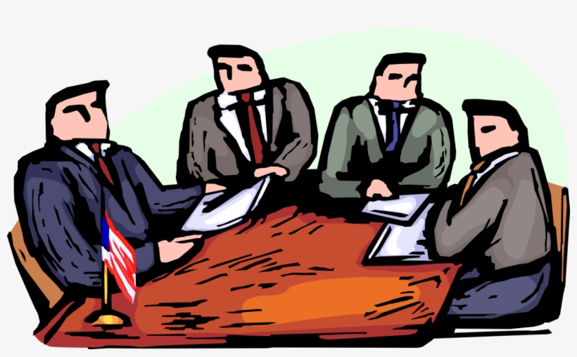 Vector Illustration Of Patriots In Boardroom Office, transparent png