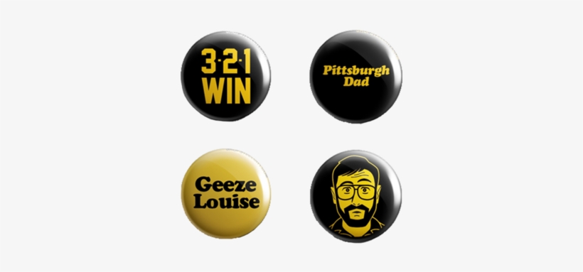 Pittsburgh Dad Button Pack, transparent png