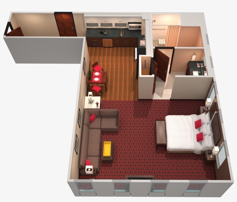 Homewood Suites Denver Convention Center Large Studio, transparent png
