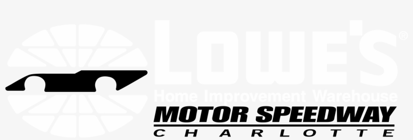 Lowe's Motor Speedway Charlotte Logo Black And White, transparent png