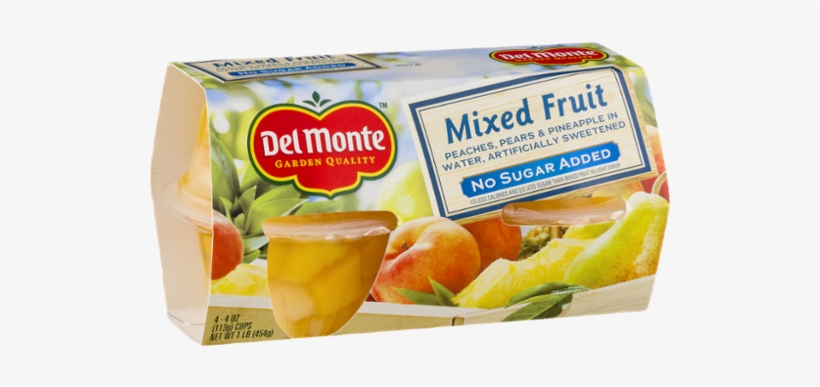Del Monte Mixed Fruit No Sugar Added, transparent png