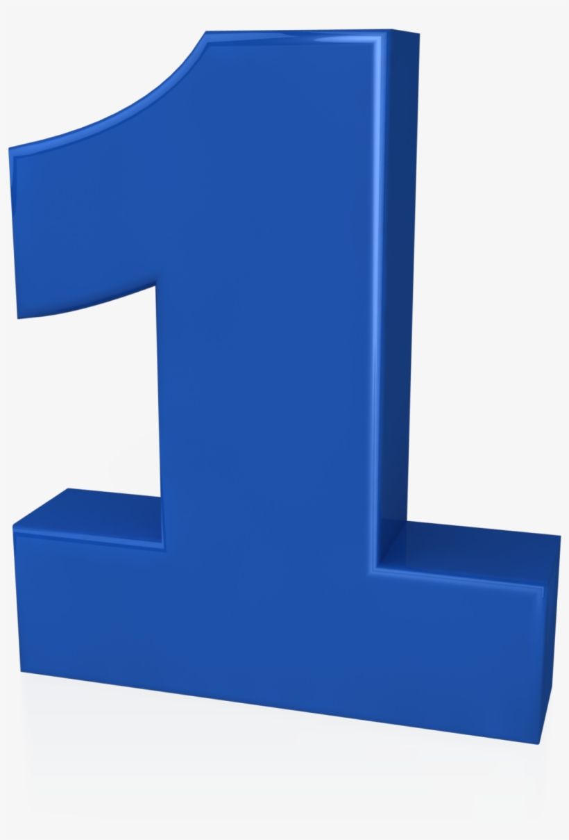 Number One Blue 3d, transparent png