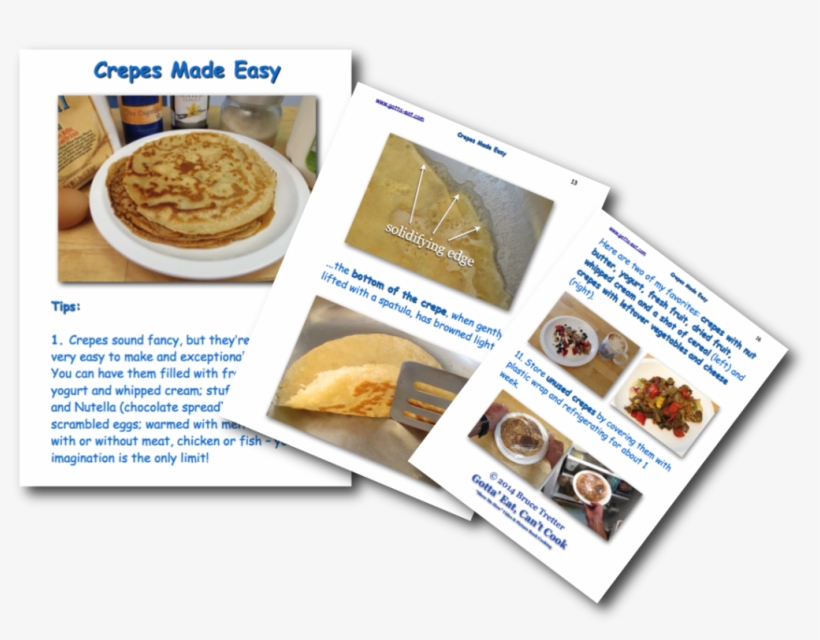 Crepes Made Easy Picture Book Recipe, transparent png