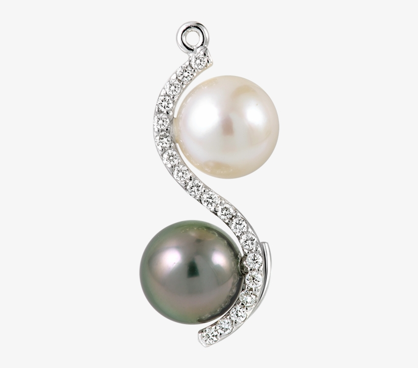 Ying-yang Pearl Tie, transparent png