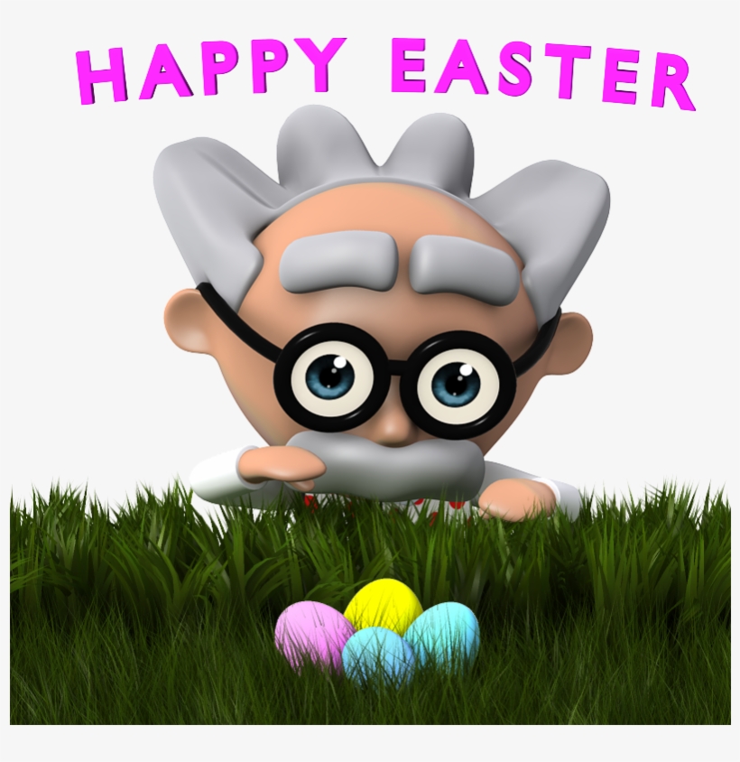 The Inspector Examining His Easter Eggs - Cartoon, transparent png