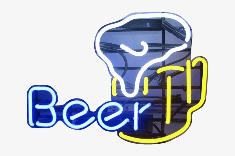 Beer Neon Sign - Neon Beer Sign Png, transparent png
