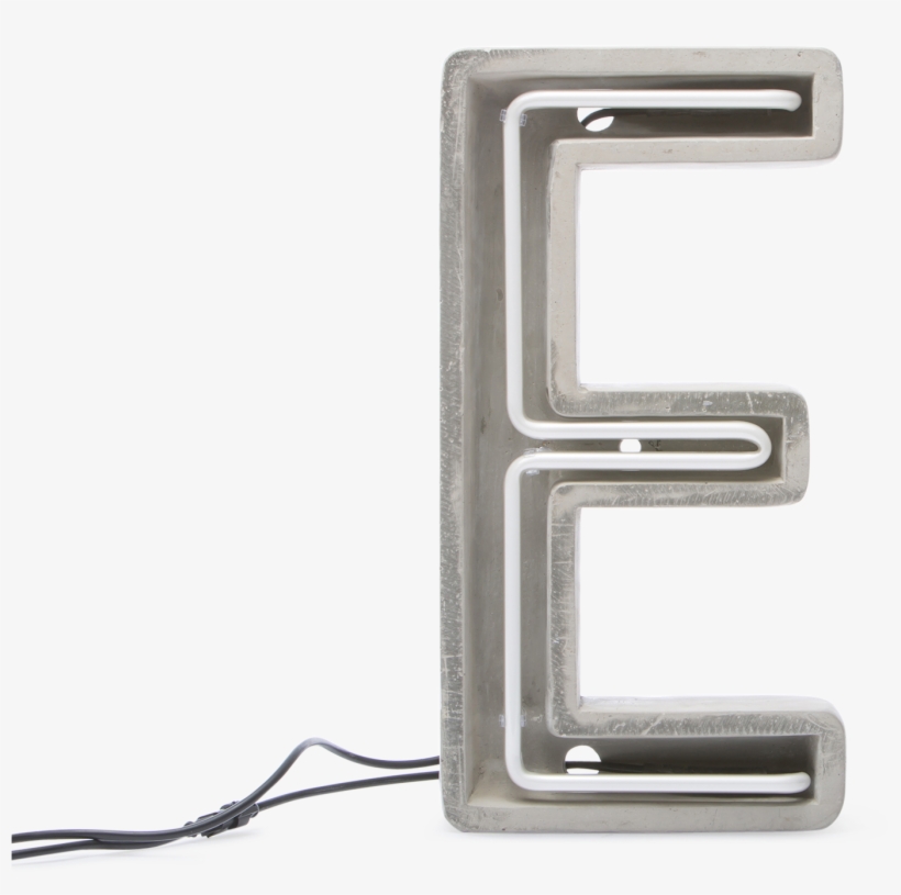 Alphacrete, Concrete Neon Light E-0 - Png Alphabet I Light, transparent png