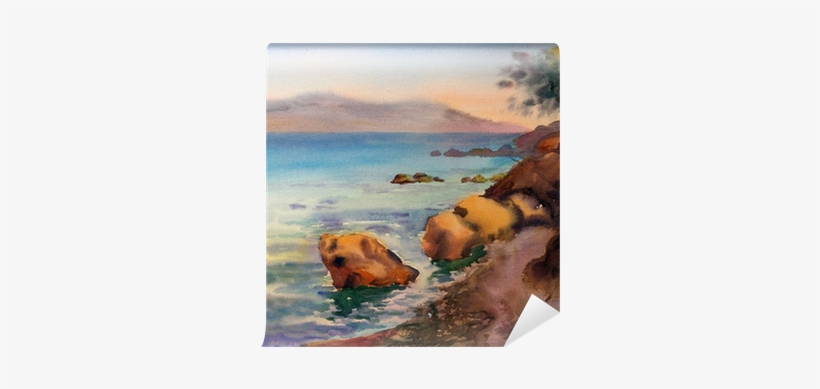 Watercolor Painting Of The Croatia Wall Mural • Pixers® - Watercolor Painting, transparent png