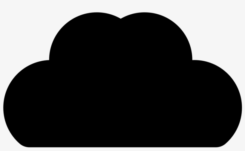 Simple Cloud Icon Silhouette - Cloud Clipart, transparent png